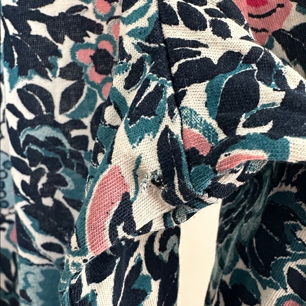 Tory Burch Pima Cotton long sleeve shirt in Blue Lake Kyoto size X-Large - Picture 6 of 6